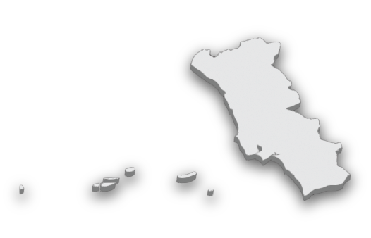 Ilustração de Portugal continental e arquipélago dos Açores aonde a gral atua com medicina do trabalho.